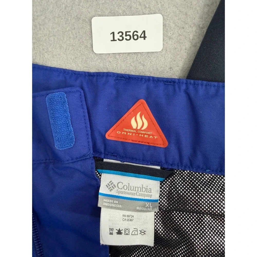 Columbia Ridge 2 Run‎ II Snow Pants Mens XL Blue Omni Heat Tech Snowboard Vented